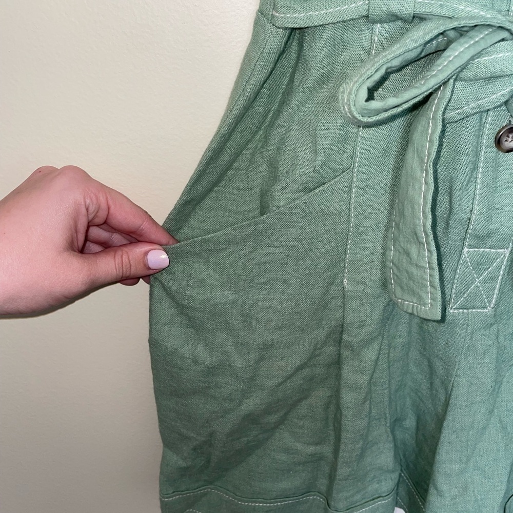 Zara Sage Green Short Sleeve Shorts Romper Size XS - Picture 6 of 9